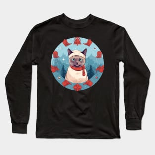 Burmese Cat Xmas, Love Cats Long Sleeve T-Shirt